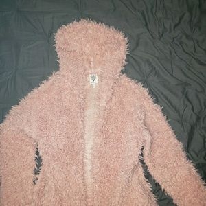 Fluffy pink jacket Size Large